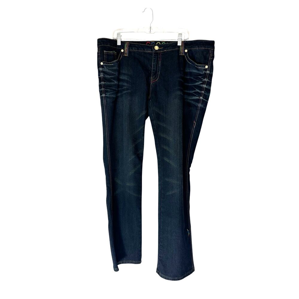 Coogi Women's Jeans Dark Wash Straight Leg Streetwear‎ Stitched Size 17/18